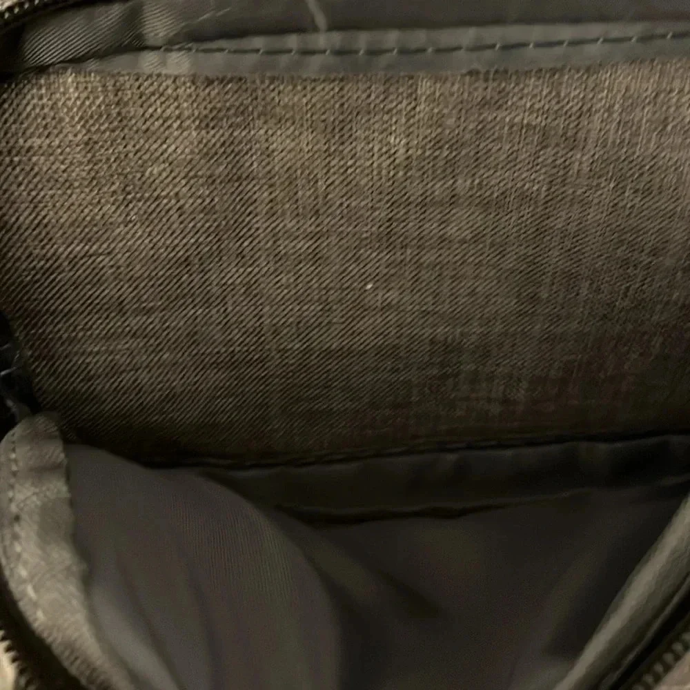Mancro | Full size Diaper bag for baby Backpack with cooler holds bottles gray